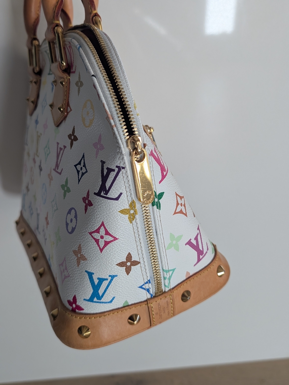 Louis Vuitton Multicolor Monogram Alma BB - White/Tan - Picture 7 of 10